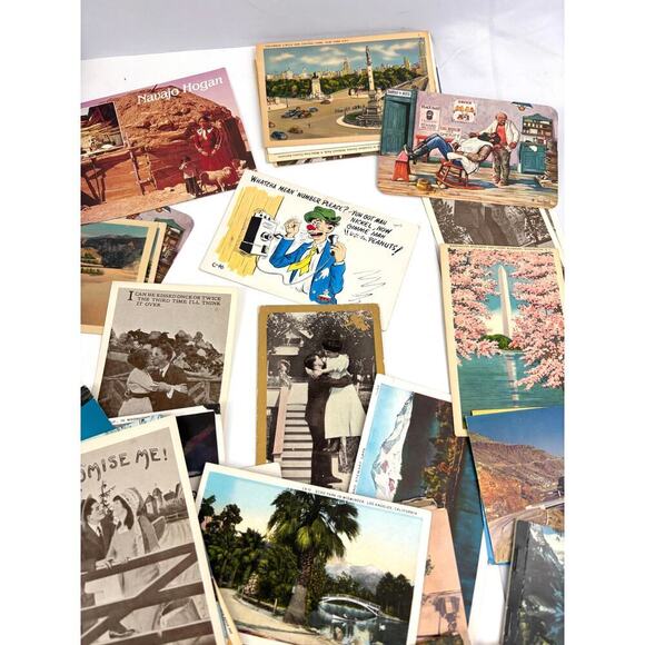 180+ Mixed Lot Vintage Postcards Locations 1900s–1970s Ephemera RPPC - Picture 2 of 12